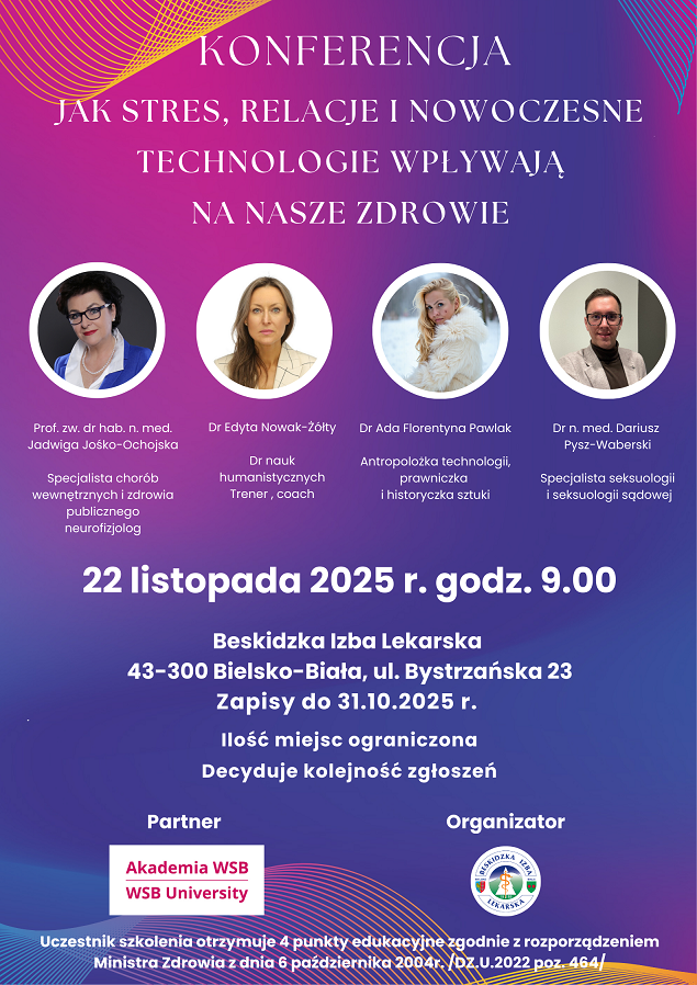 Jak stres relacje i nowoczesne technologie wpływają na nasze zdrowie PLAKAT ZMIANA